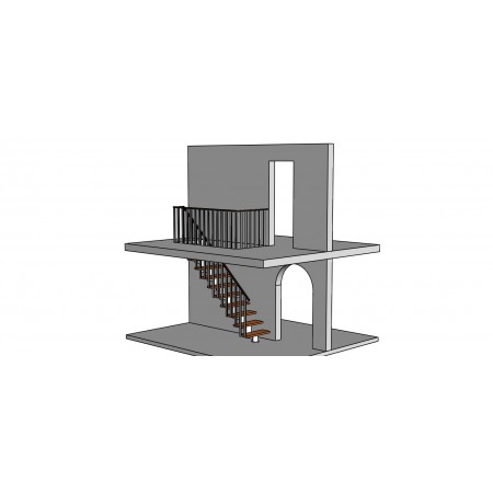 Металлическая лестница, 2 этаж, внутренняя А-31